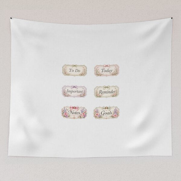 Item preview, Floral Planner Labels designed and sold by looplandger.