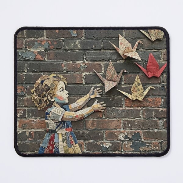Item preview, Girl Reaching for Origami Paper Cranes designed and sold by 0606PM.