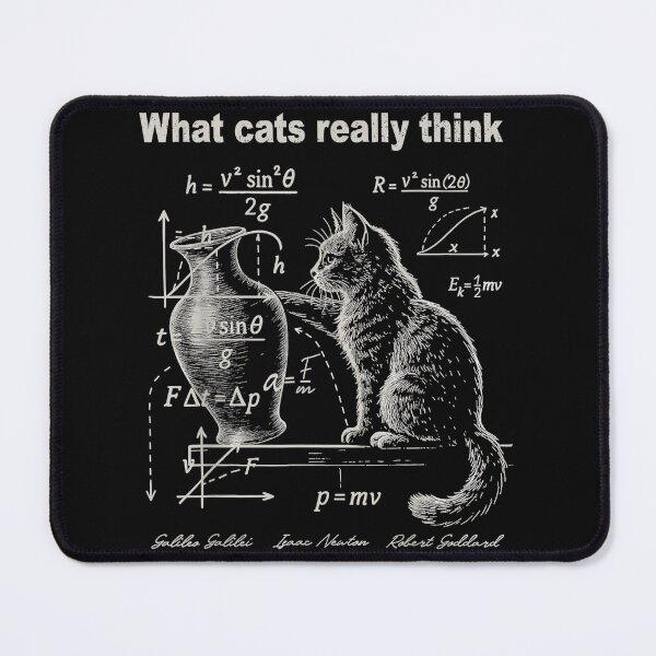 Item preview, What Cats Really Think Physics Science Math Cat Lover Scientist Geek Student designed and sold by LysiTHWIP.