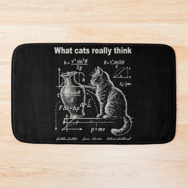 Item preview, What Cats Really Think Physics Science Math Cat Lover Scientist Geek Student designed and sold by LysiTHWIP.