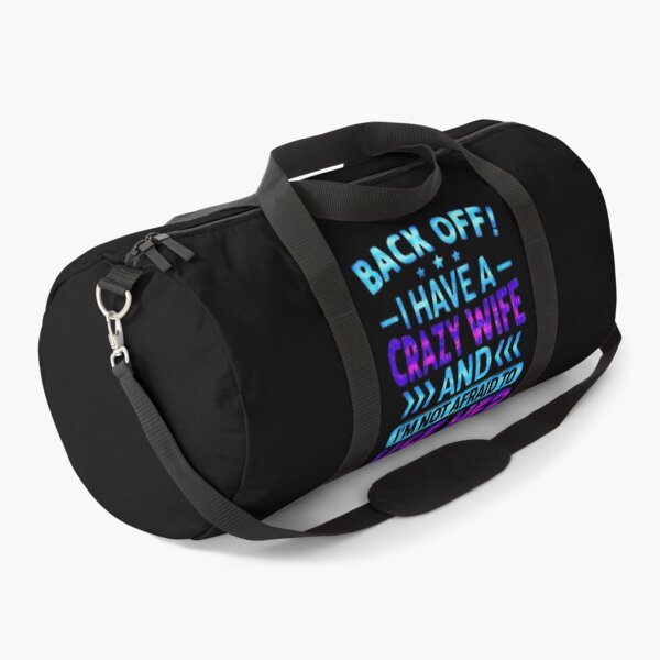 Item preview, Back Off I Have A Crazy Wife - Funny Husband Galaxy Typography designed and sold by creativerooney.