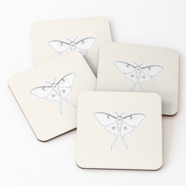 Item preview, Lunar Moth Colour-In Line Art designed and sold by MizerMoths.