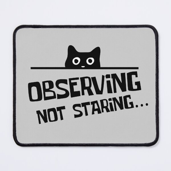 Item preview, Funny Black Sneaky Peaking Cat Observing Not Staring Cat Lover Quote designed and sold by Artycom.
