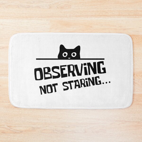 Item preview, Funny Black Sneaky Peaking Cat Observing Not Staring Cat Lover Quote designed and sold by Artycom.
