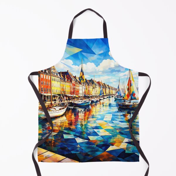 Item preview, Colorful Harbor Scene in Copenhagen designed and sold by cuprum.