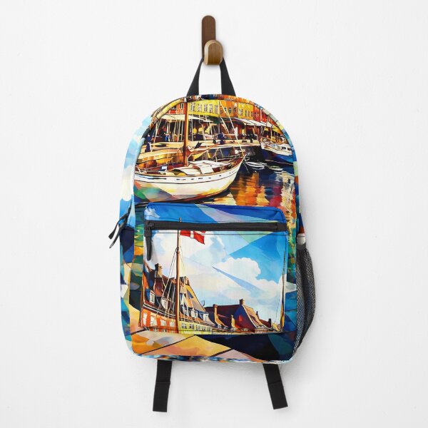 Item preview, Colorful Harbor Scene in Copenhagen designed and sold by cuprum.