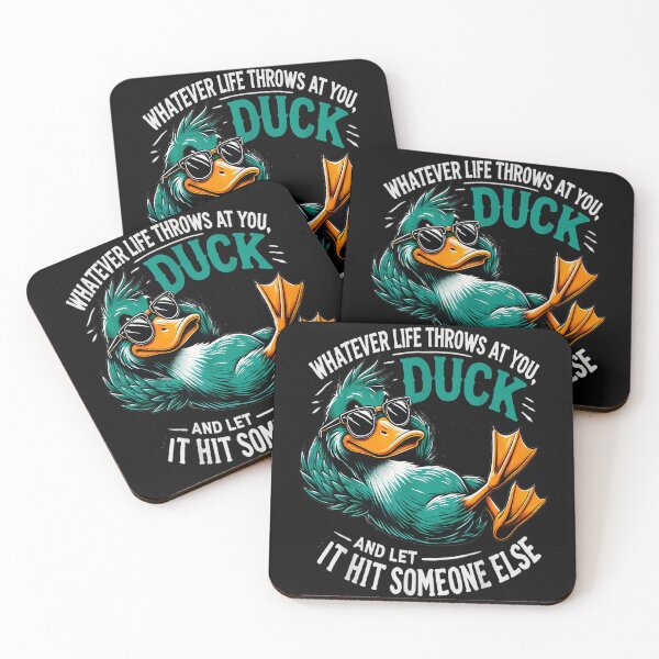 Item preview, Whatever Life Throws At You, Duck And Let It Hit Someone Else Funny Sarcastic Duck Lover Quote designed and sold by LysiTHWIP.