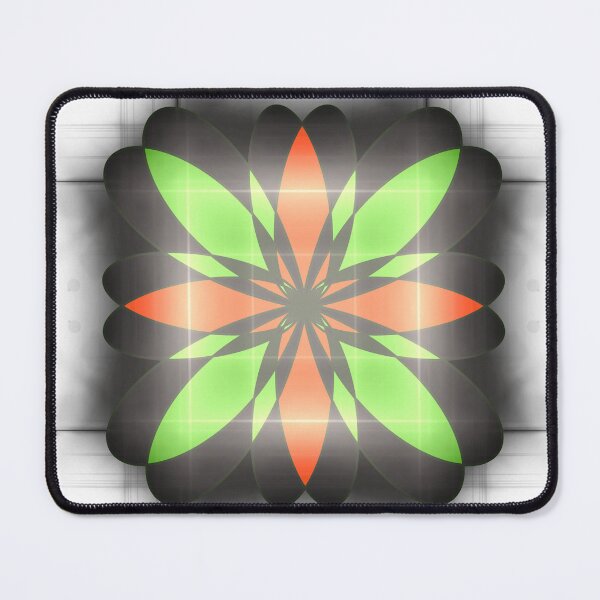 Item preview, Abstract Geometric Red and Green Floral Mandala designed and sold by SahmatArt.