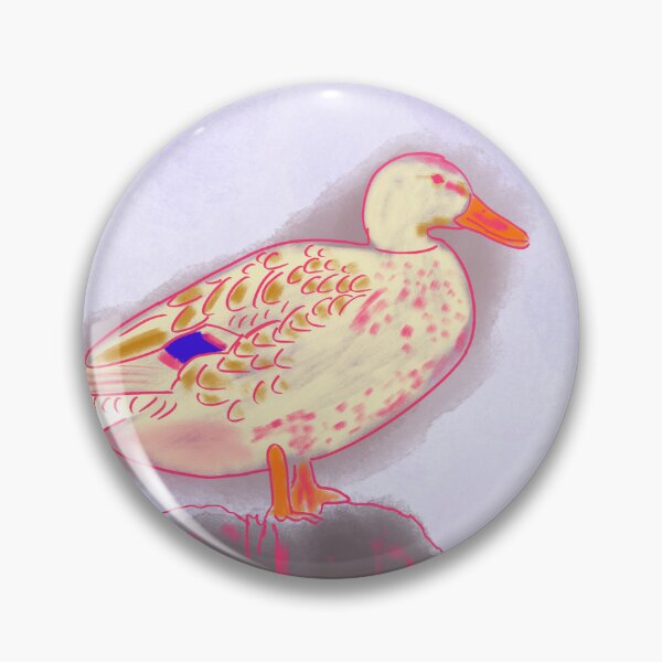 Item preview, Female mallard duck in comic book style profile designed and sold by mousse-tache.