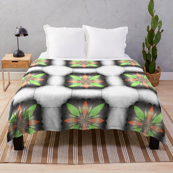 Item preview, Abstract Geometric Red and Green Floral Mandala designed and sold by SahmatArt.