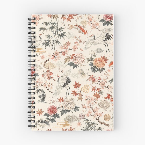 Item preview, Sakura & Crane Harmony Seamless Pattern designed and sold by Alpha-mike13.