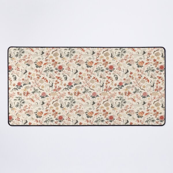 Item preview, Sakura & Crane Harmony Seamless Pattern designed and sold by Alpha-mike13.