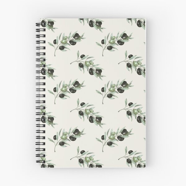Item preview, Watercolor Olive Branch Pattern — Sage Black Mediterranean Seamless Botanical designed and sold by Dino-Lune.
