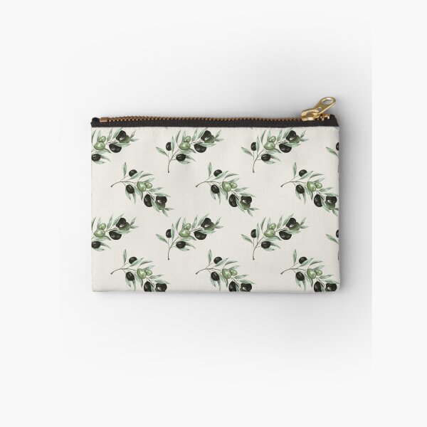 Item preview, Watercolor Olive Branch Pattern — Sage Black Mediterranean Seamless Botanical designed and sold by Dino-Lune.