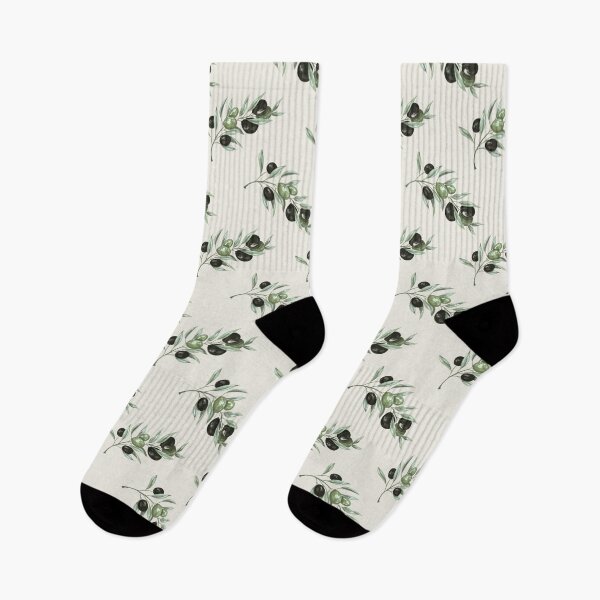 Item preview, Watercolor Olive Branch Pattern — Sage Black Mediterranean Seamless Botanical designed and sold by Dino-Lune.