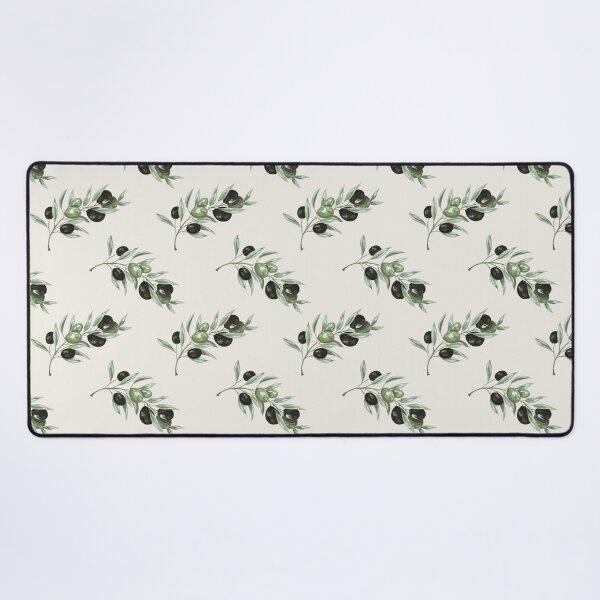 Item preview, Watercolor Olive Branch Pattern — Sage Black Mediterranean Seamless Botanical designed and sold by Dino-Lune.
