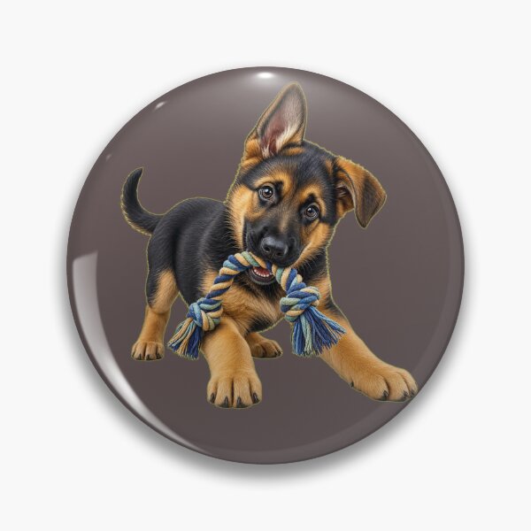 Item preview, Brave German Shepherd Puppy Playing designed and sold by DarVibe Designs.