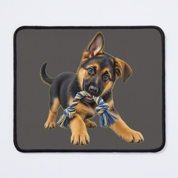 Item preview, Brave German Shepherd Puppy Playing designed and sold by DarVibe Designs.