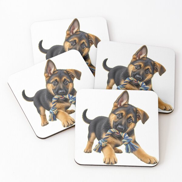 Item preview, Brave German Shepherd Puppy Playing designed and sold by DarVibe Designs.