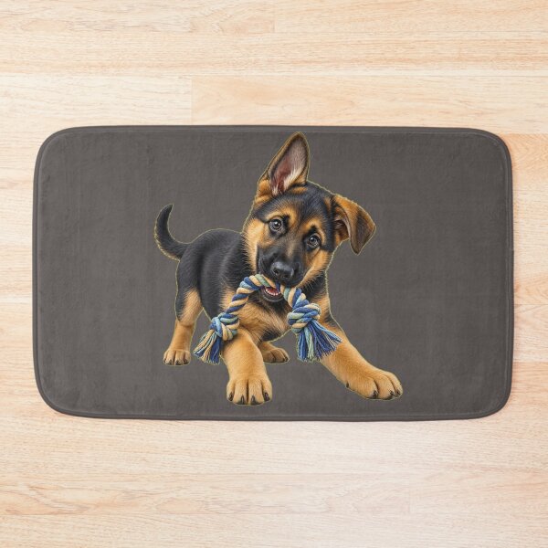 Item preview, Brave German Shepherd Puppy Playing designed and sold by DarVibe Designs.