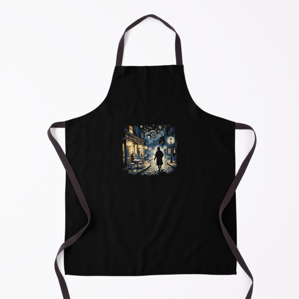 Item preview, The Glowing Pipe Cafe Starry Night Sherlock Holmes Art designed and sold by Fenay Designs.