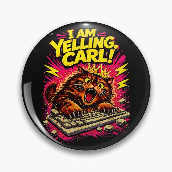 Item preview, I Am Yelling, Carl! Funny Cat Gamer Keyboard Feline Lover designed and sold by LysiTHWIP.