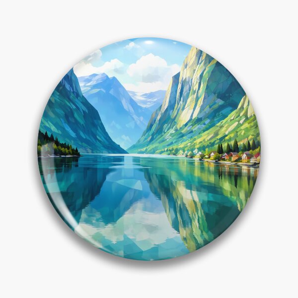 Item preview, Vibrant Mountain Lake Landscape designed and sold by cuprum.