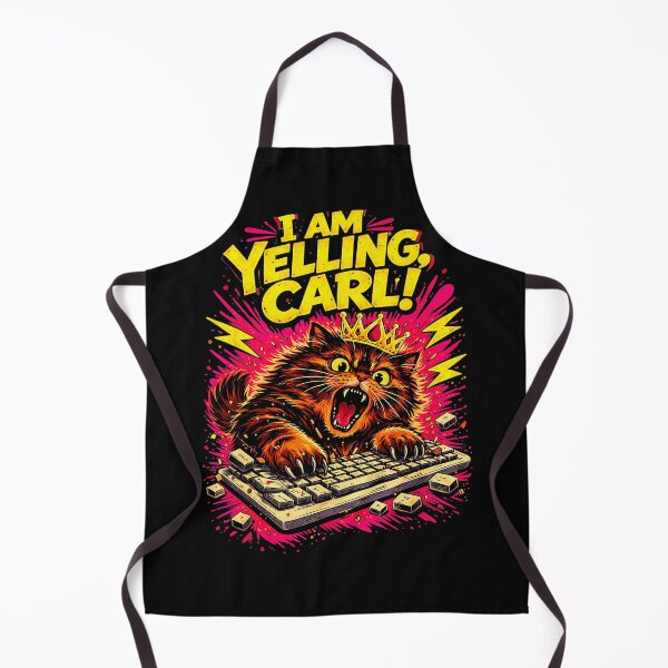 Item preview, I Am Yelling, Carl! Funny Cat Gamer Keyboard Feline Lover designed and sold by LysiTHWIP.