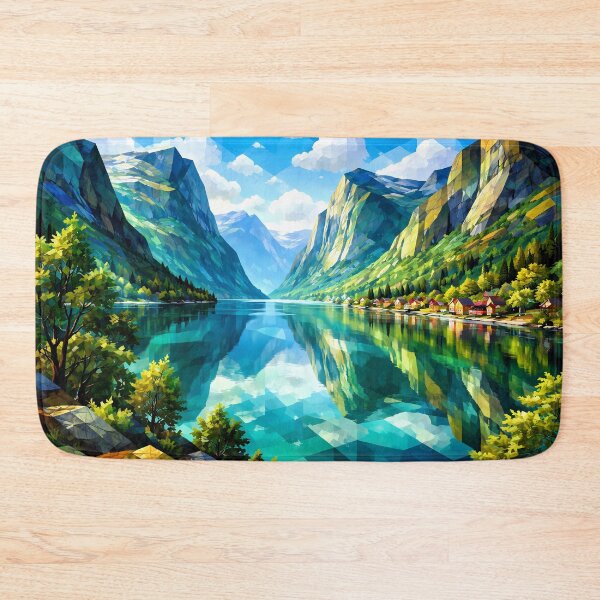 Item preview, Vibrant Mountain Lake Landscape designed and sold by cuprum.