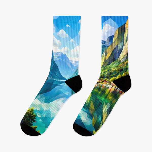 Item preview, Vibrant Mountain Lake Landscape designed and sold by cuprum.