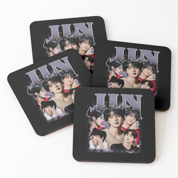 Item preview, Jin BTS Kpop Superstar Kim Seokjin Vintage Collage Art designed and sold by jinajinawoodood.