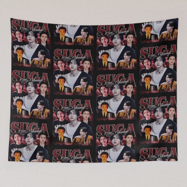 Item preview, Suga BTS Min Yoongi Vintage Kpop Collage Art designed and sold by jinajinawoodood.
