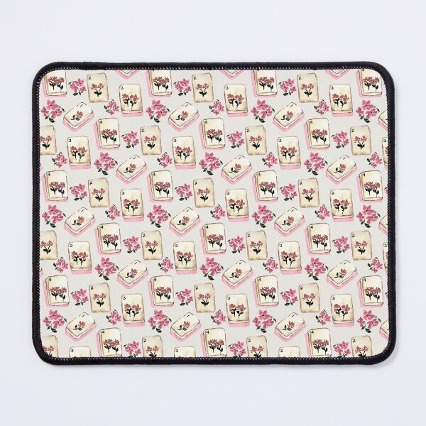 Item preview, Antique Pink Watercolor Mahjong Tiles with Flowers - Light Neutral designed and sold by JasmineGDesigns.