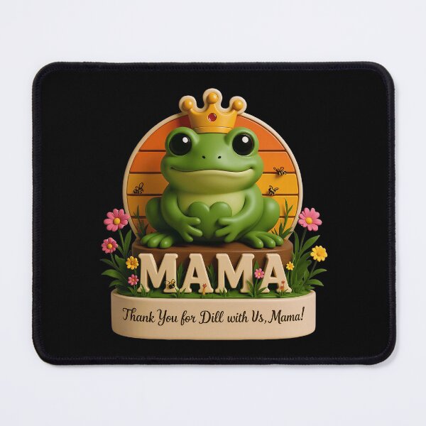 Item preview, Funny Frog Mama Sticker – Thank You for Dill With Us Mama, Frog Queen Sticker, Cute Frog Mother's Day Laptop Sticker designed and sold by Basma Designs | Funny Shirts, Stickers & Mugs.