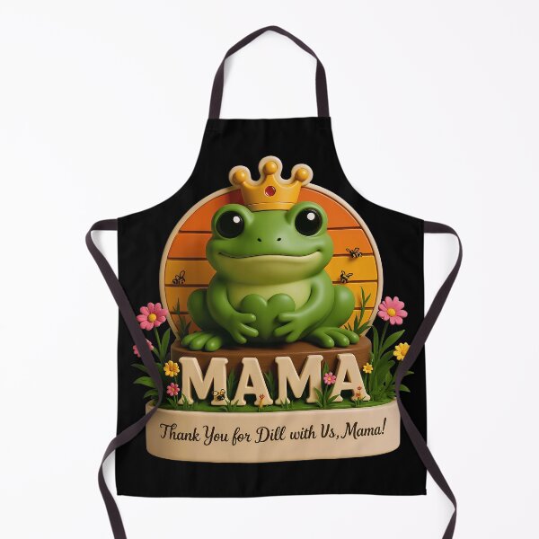 Item preview, Funny Frog Mama Sticker – Thank You for Dill With Us Mama, Frog Queen Sticker, Cute Frog Mother's Day Laptop Sticker designed and sold by Basma Designs | Funny Shirts, Stickers & Mugs.