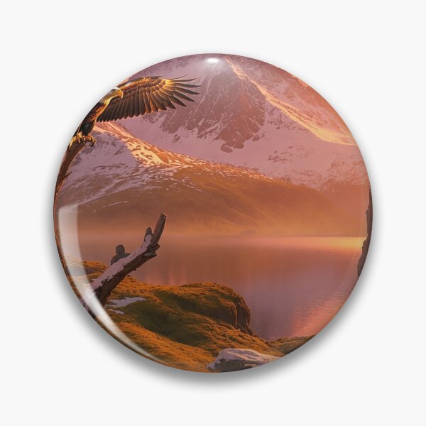 Item preview, "Majestic Eagle at Sunset-Golden Hour Mountain Majesty" designed and sold by SkyKing Ron.