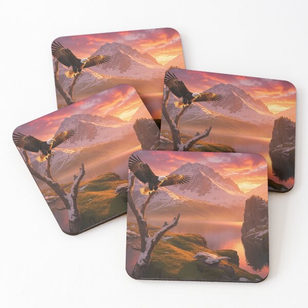 Item preview, "Majestic Eagle at Sunset-Golden Hour Mountain Majesty" designed and sold by SkyKing Ron.