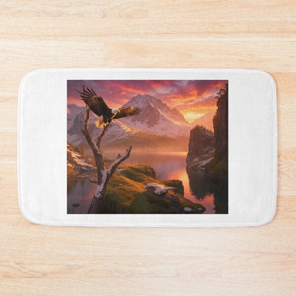 Item preview, "Majestic Eagle at Sunset-Golden Hour Mountain Majesty" designed and sold by SkyKing Ron.