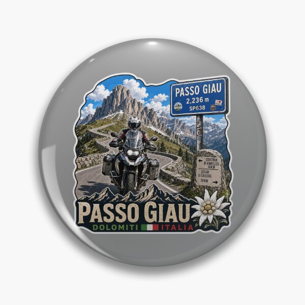 Item preview, Passo di Giau Italia Giau Pass Italy Dolomites Sticker TShirt 05 designed and sold by OuterShellUK.
