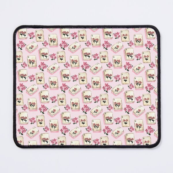 Item preview, Antique Pink Watercolor Mahjong Tiles with Flowers - Light Pink designed and sold by JasmineGDesigns.