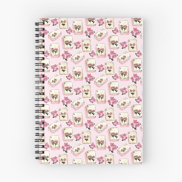 Item preview, Antique Pink Watercolor Mahjong Tiles with Flowers - Light Pink designed and sold by JasmineGDesigns.