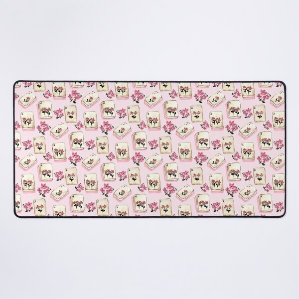 Item preview, Antique Pink Watercolor Mahjong Tiles with Flowers - Light Pink designed and sold by JasmineGDesigns.