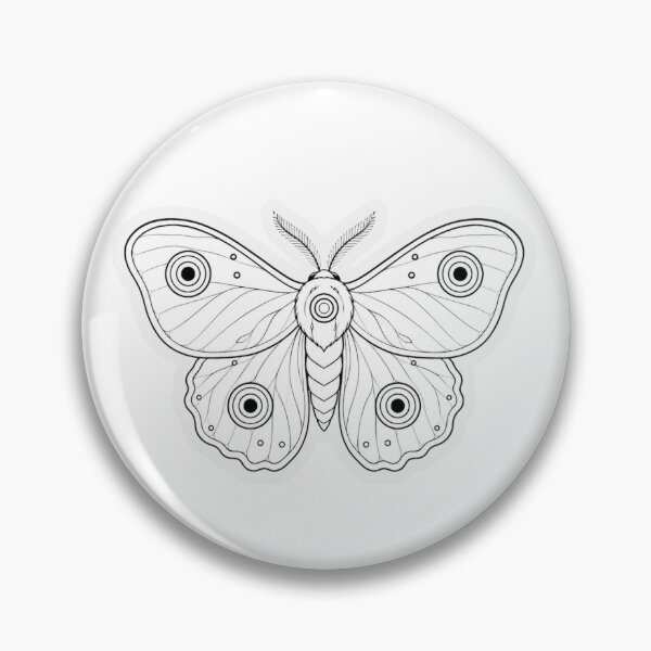 Item preview, Eye Spot Moth Colour-In Line Art designed and sold by MizerMoths.