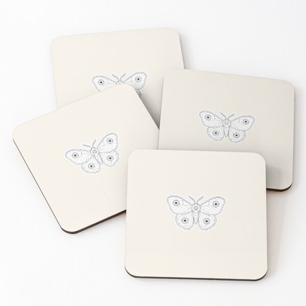 Item preview, Eye Spot Moth Colour-In Line Art designed and sold by MizerMoths.