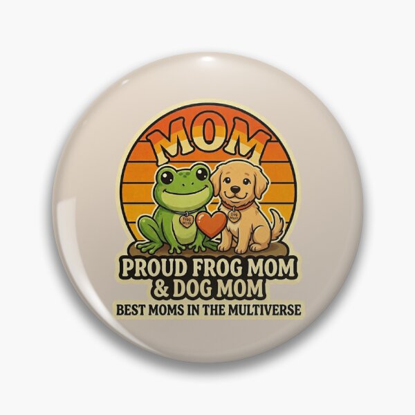 Item preview, Proud Frog Mom & Dog Mom – Cute Frog Lover Mother’s Day Gift, Funny Pet Mom Shirt, Frog Lover Gift for Mom, Dog Mom Frog Mom Mug Sticker, Best Moms in the Multiverse designed and sold by Basma Designs | Retro, Kawaii Shirts & Stickers.