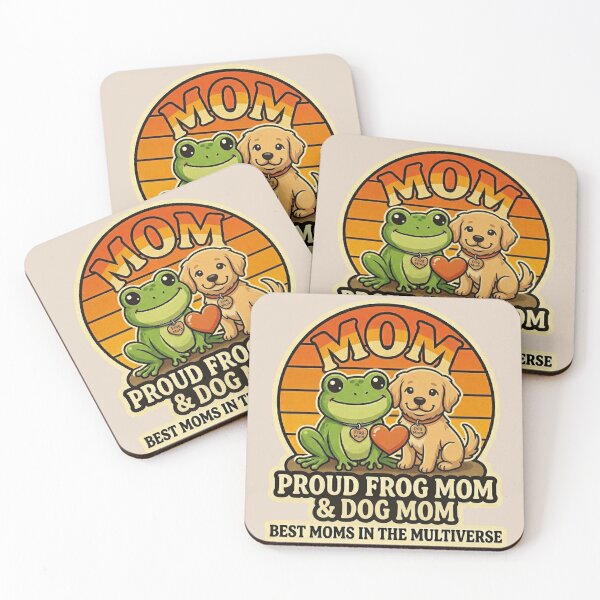 Item preview, Proud Frog Mom & Dog Mom – Cute Frog Lover Mother’s Day Gift, Funny Pet Mom Shirt, Frog Lover Gift for Mom, Dog Mom Frog Mom Mug Sticker, Best Moms in the Multiverse designed and sold by Basma Designs | Retro, Kawaii Shirts & Stickers.