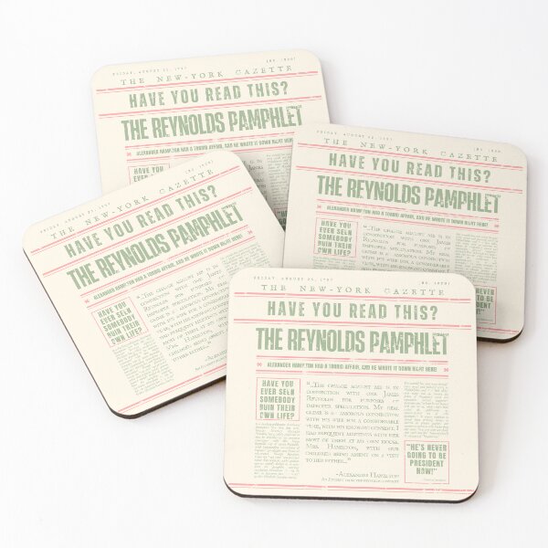 Item preview, The Reynolds Pamphlet Newspaper | Hamilton (Pink & Green) designed and sold by Sierra Hendershot.