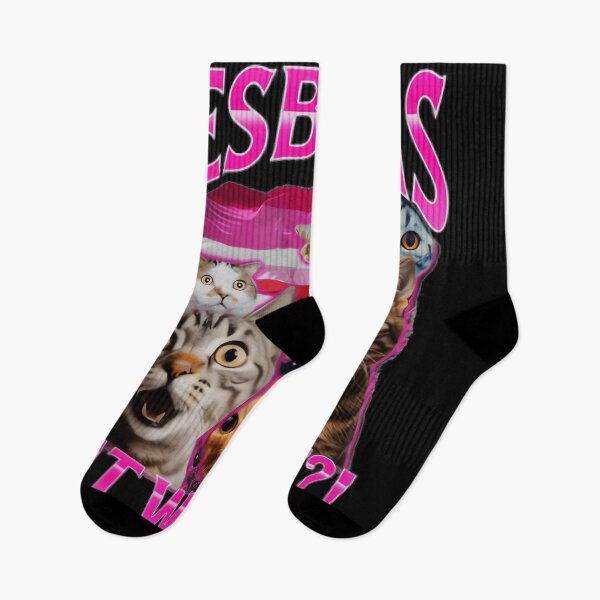 Item preview, Lesbians Eat What?! Lesbian Pride LGBTQ Humor Meme designed and sold by LysiTHWIP.