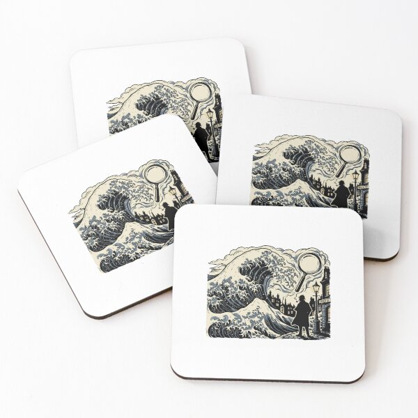 Item preview, Baker St Great Wave Sherlock Holmes Japanese Mashup Art designed and sold by Fenay Designs.