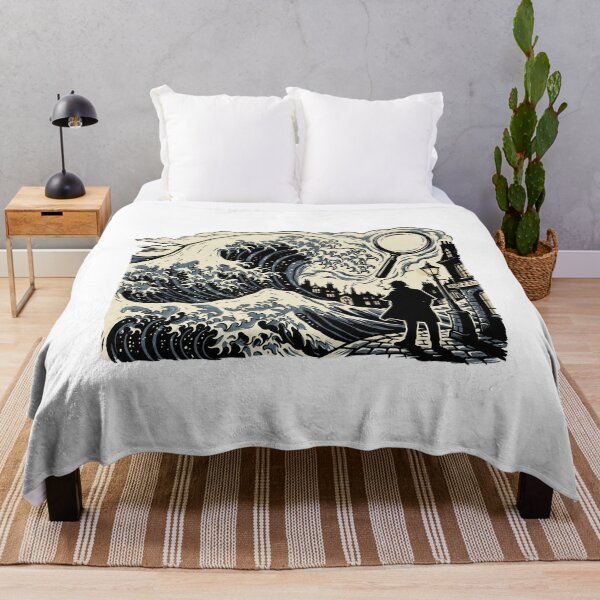 Item preview, Baker St Great Wave Sherlock Holmes Japanese Mashup Art designed and sold by Fenay Designs.